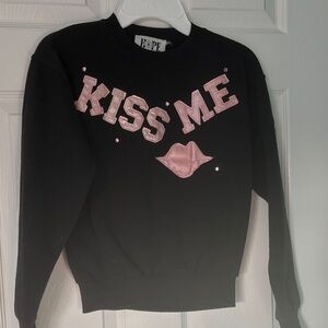 Black 'Kiss Me' Sweater